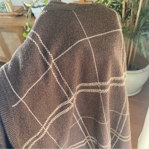 Brown Plaid Sweater Vest - Picture 3 of 3